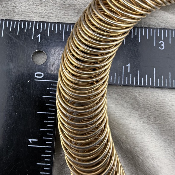 Vintage Slinky Coil Necklace Gold Tone Spring Wrap 17" - Picture 3 of 6